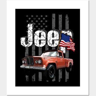 FSJ Gladiator Truck Jeepcar JEEP Flag Posters and Art